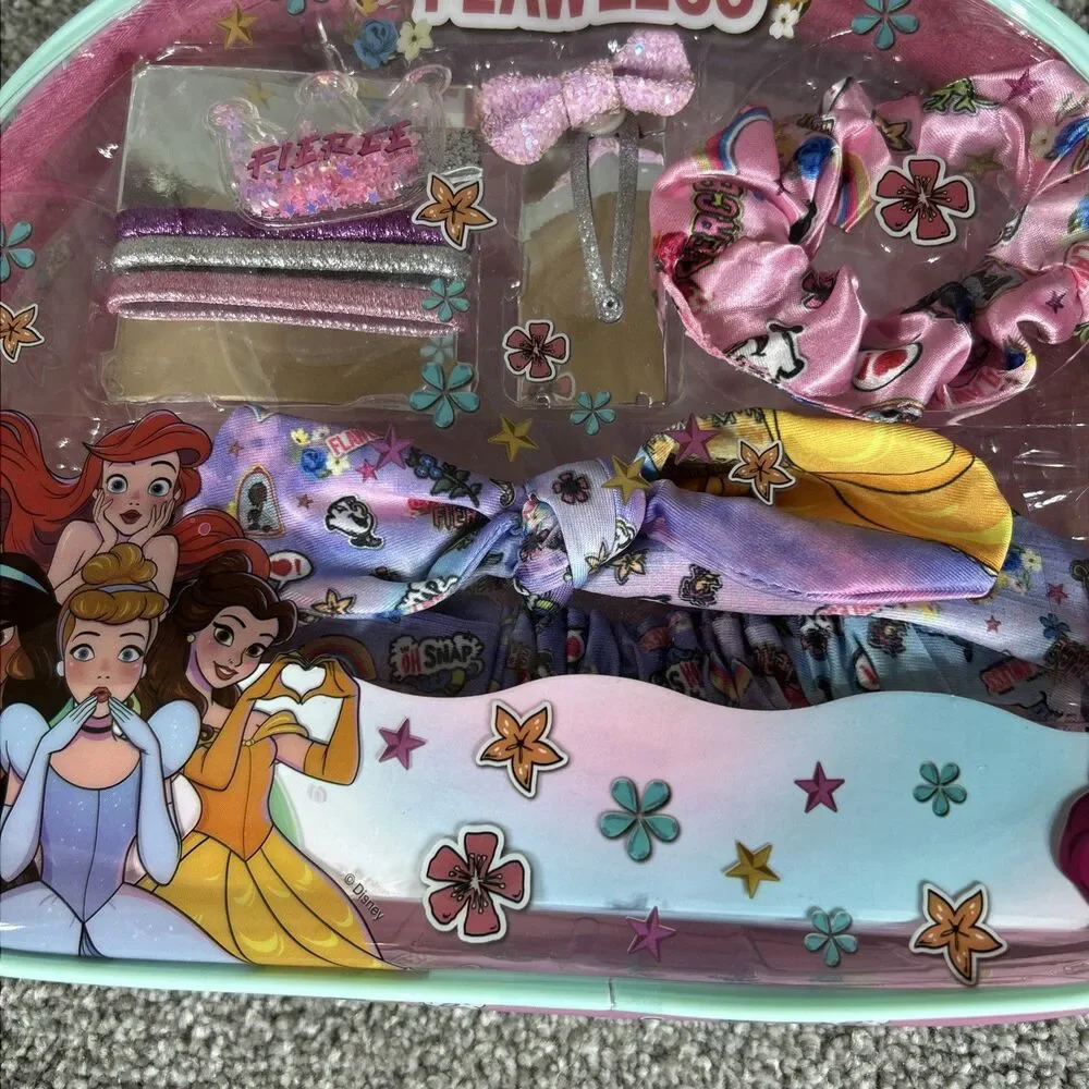 Disney Princess Scrunchies Hair Tie Sets Carry Bag Cinderella Lot Of 5